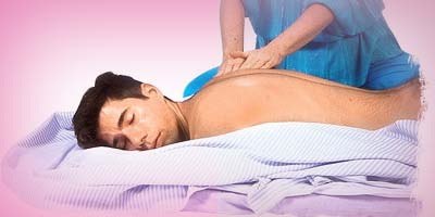 man getting massage